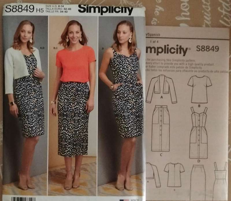 Simplitcity S8849 Size 6-14 Uncut Factory Folded Sewing Pattern