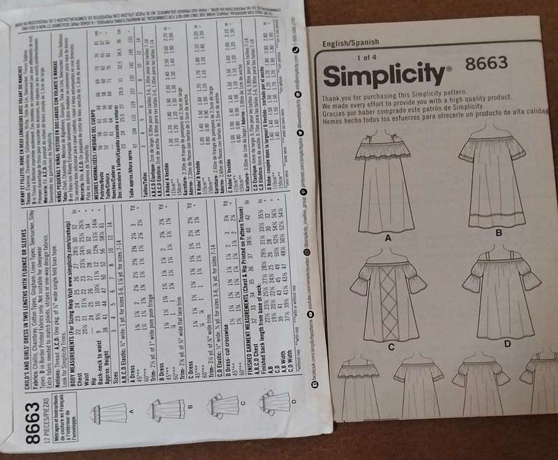 Simplitcity 8661 Size 3-8 Years Uncut Factory Folded Sewing Pattern