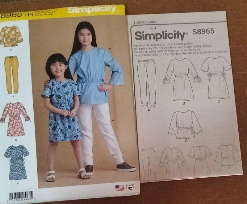 Simplitcity S8965 Size 3-6 Years Uncut Factory Folded Sewing Pattern