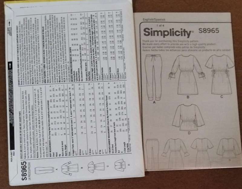 Simplitcity S8965 Size 3-6 Years Uncut Factory Folded Sewing Pattern