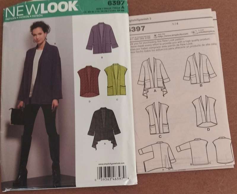New Look 6387 Size XS-XL Uncut Factory Folded Sewing Pattern