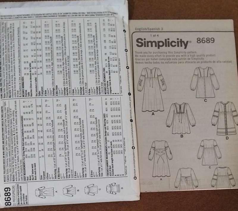 Simplitcity 8689 Size  6-14 Uncut Factory Folded Sewing Pattern