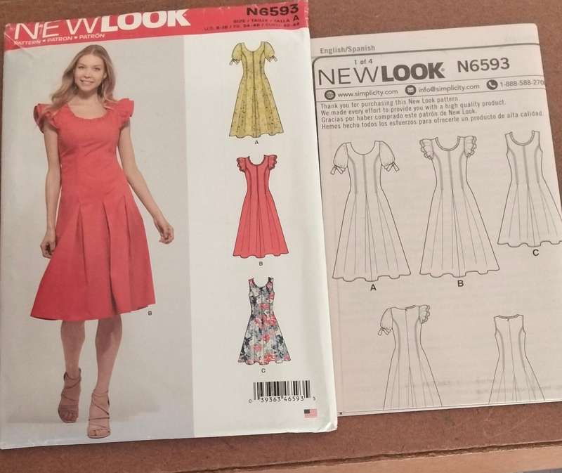 New Look N6593 Size 8-18 Uncut Factory Folded Sewing Pattern