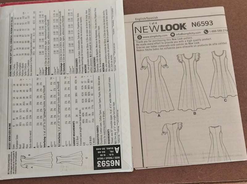 New Look N6593 Size 8-18 Uncut Factory Folded Sewing Pattern