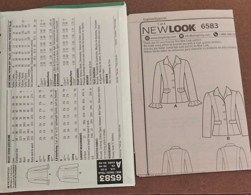 New Look 6583 Size 8-20 Uncut Factory Folded Sewing Pattern
