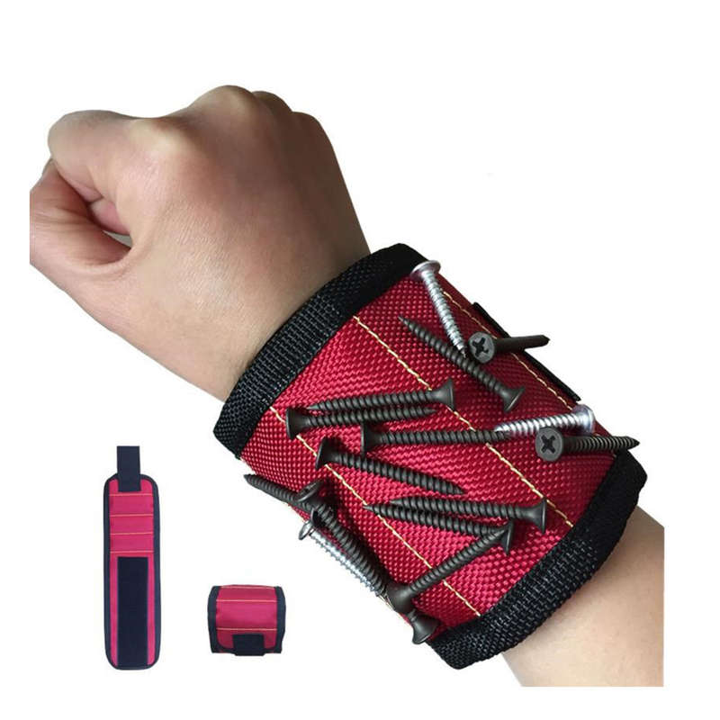 1 Piece Strong Magnetic Tool Wrist Strap Extra Strong Neodymium Magnets Hold Nails Screws