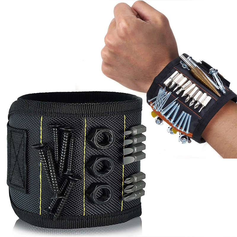 1 Piece Strong Magnetic Tool Wrist Strap Extra Strong Neodymium Magnets Hold Nails Screws