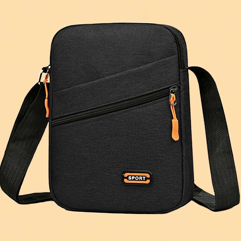 black nylon crossbody bag