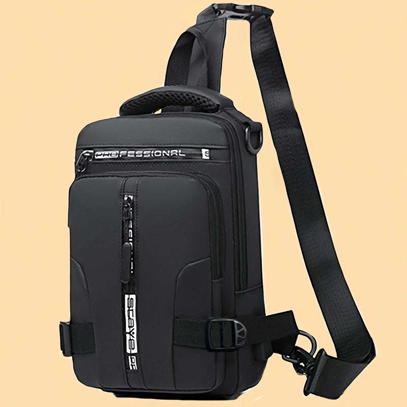 Fashion casual crossbody backpack adjustable shoulder strap multi-pocket waist bag with zipper
