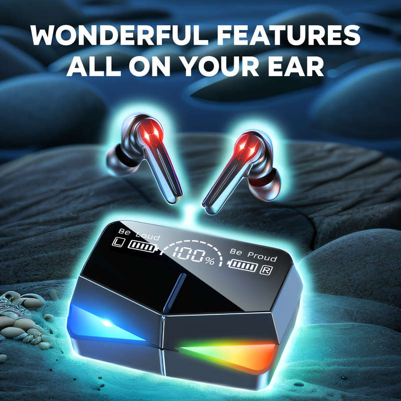 Tws Low Latency Gaming Earbuds HiFi Stereo LED Charging Box Touch Volume Control High Fidelity