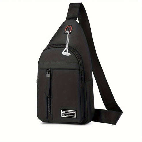 New Fashion Chest Bag Men's S Messenger Bag Canvas Shoulder Bag Chest Bag [Random Pull Head Directio