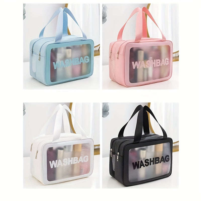 Chic PU waterproof makeup bag large capacity but Ryan's dry and wet separation