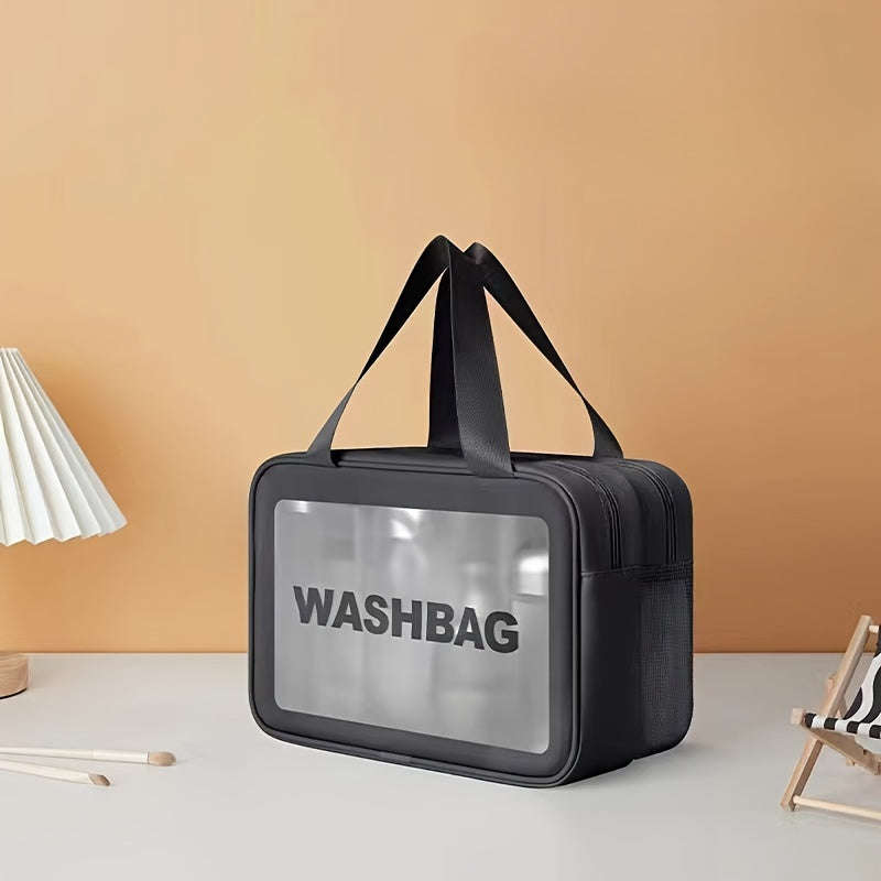 Chic PU waterproof makeup bag large capacity but Ryan's dry and wet separation