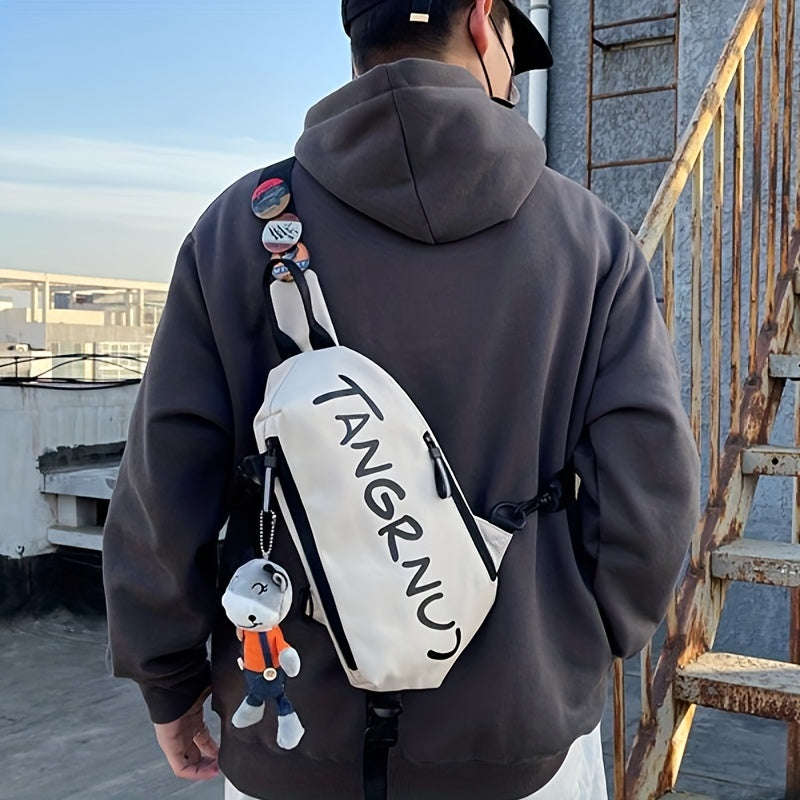 Men's Trendy Waterproof Messenger Chest Bag Outdoor Shoulder Bag Student Bag Mobile Phone Bag Multif