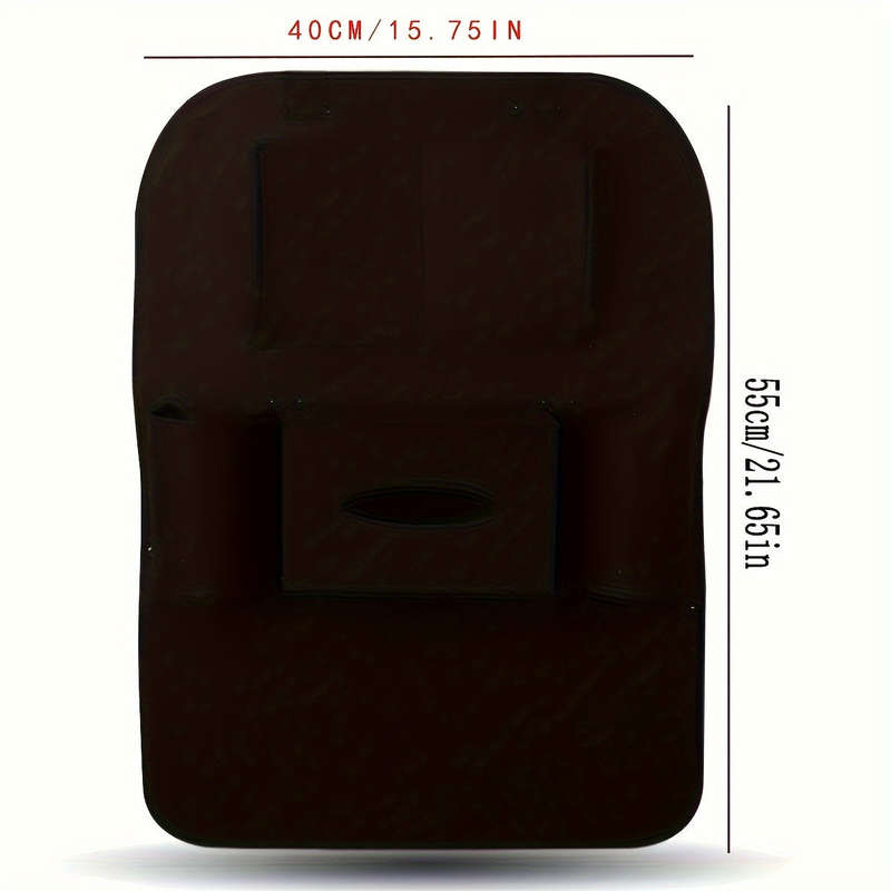 Universal Black Felt Car Seat Back Storage Bag - Travel Accessories - Multi-Pocket Car Accessory Hol