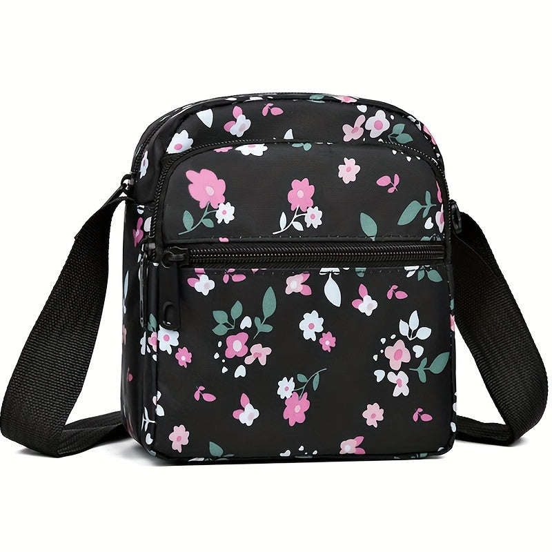 Women's Say Flower Crossbody Bag Multi-layer Single Shoulder Handbag with Adjustable Shoulder Strap