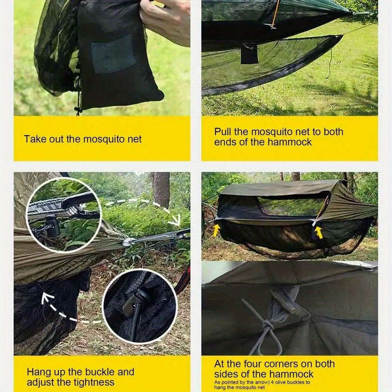 Ultralight Portable Hammock Mosquito Net Easy To Install Fits All Hammocks Great For Camping And