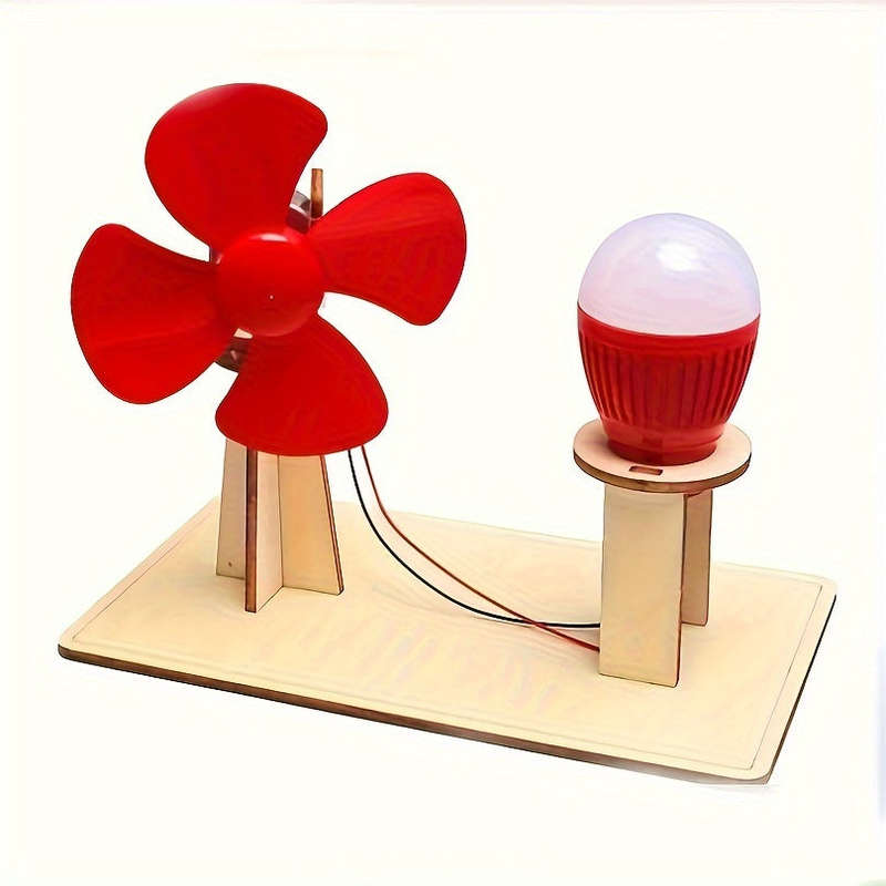 1 Wind Model Steam Experiment Kit with reverse blades electric current and glowing bulb
