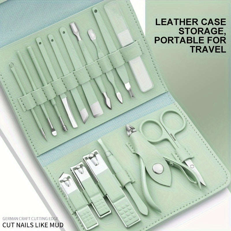 Professional Nail Care Set Complete Manicure and Pedicure Tool Set with Portable Travel Case