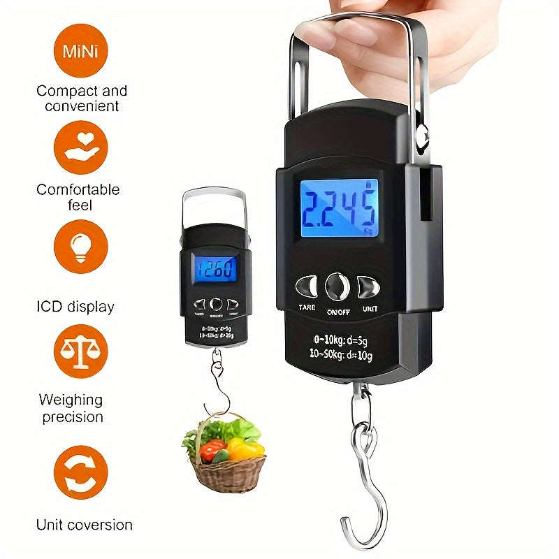 1 Piece Portable Electronic Luggage Scale Home Travel Luggage Scale Digital Handheld Luggage Hangi