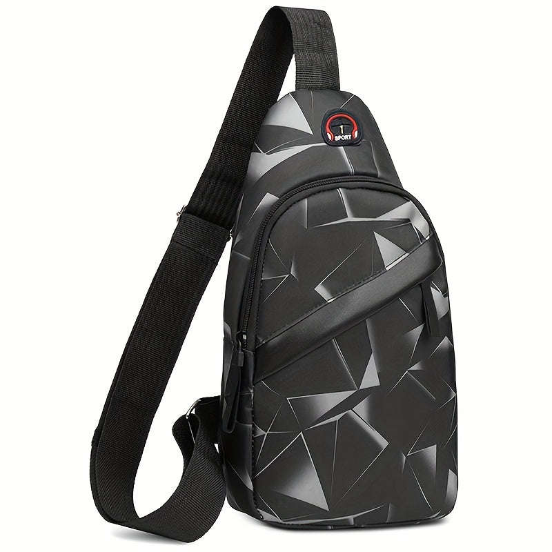 1 piece Men's fashion camouflage messenger bag nylon cloth casual bag commuting zipper chest gossip