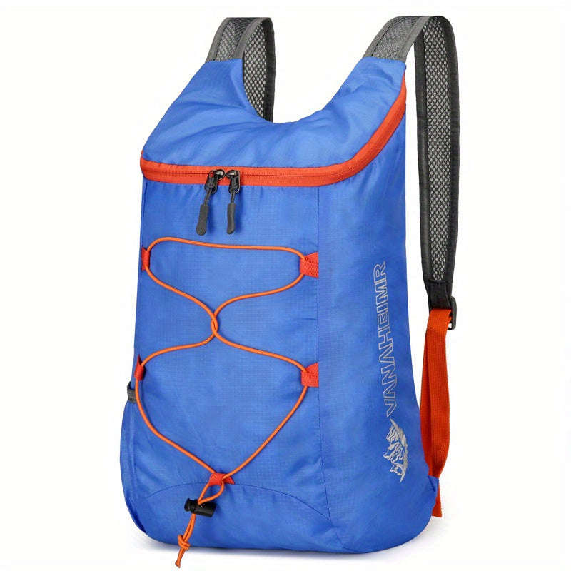 1pc Ultralight Durable Foldable Backpack For Hiking Cycling And Traveling Adjustable Shoulder Straps