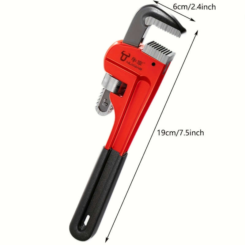 Heavy Duty Adjustable Straight Pipe Wrench Set - 8"/10"/12" Multi-Purpose Pipe Wrench With Heat-Trea