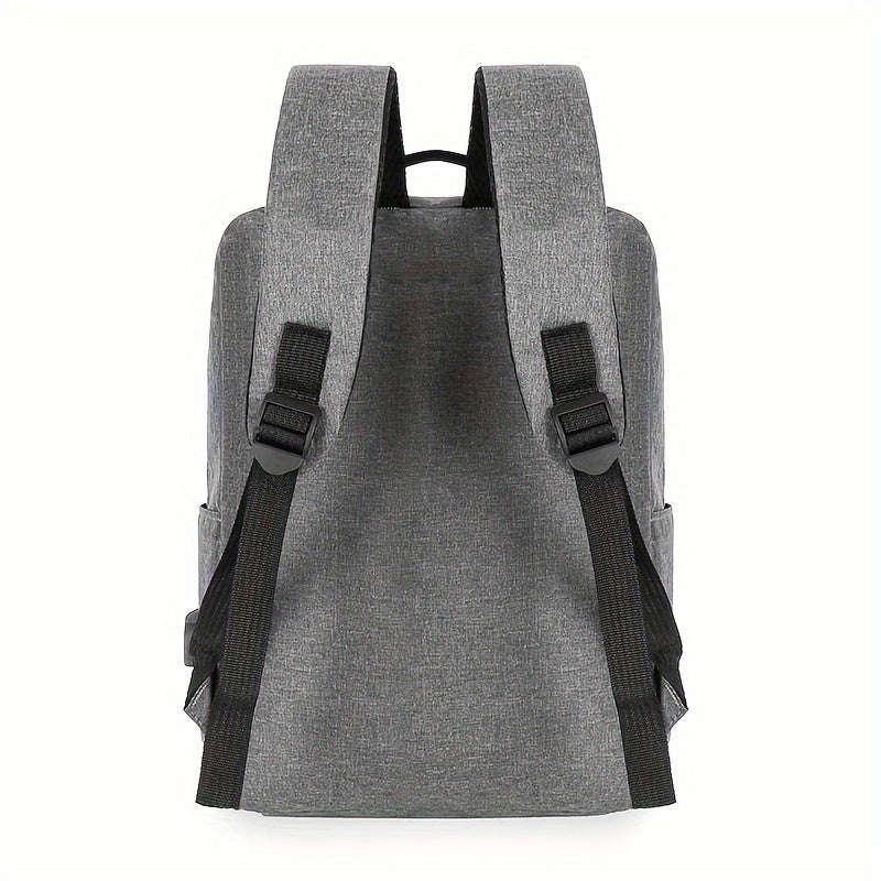 2-Piece Men's Simple Business Backpack Set Large Capacity Wear-Resistant Backpack + Square Shoulder