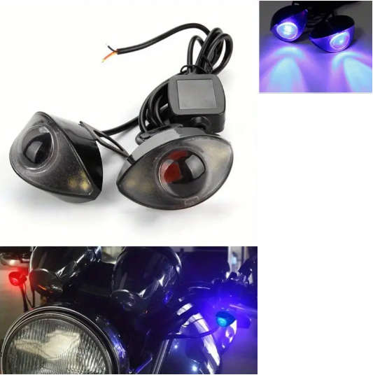 2pcs 12V White blue Mini Driving Light LED Eagle Eye Lights with Controller Daytime Running Light