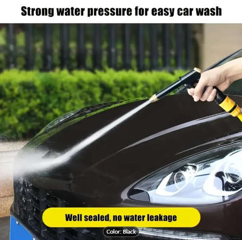 1pc High-Pressure Hose Nozzle Sprayer with Adjustable Metal Nozzle Ergonomic Trigger