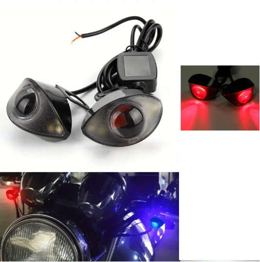 2pcs 12V White Red Mini Driving Light LED Eagle Eye Lights with Controller Daytime Running Light