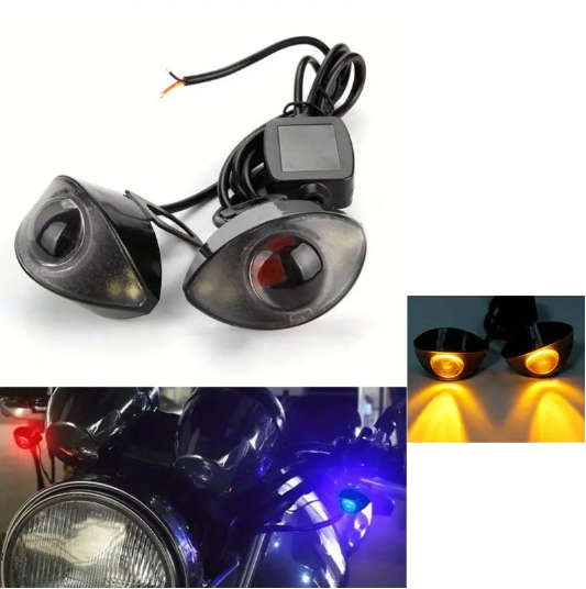 2pcs 12V White Yellow Mini Driving Light LED Eagle Eye Lights with Controller Daytime Running Light