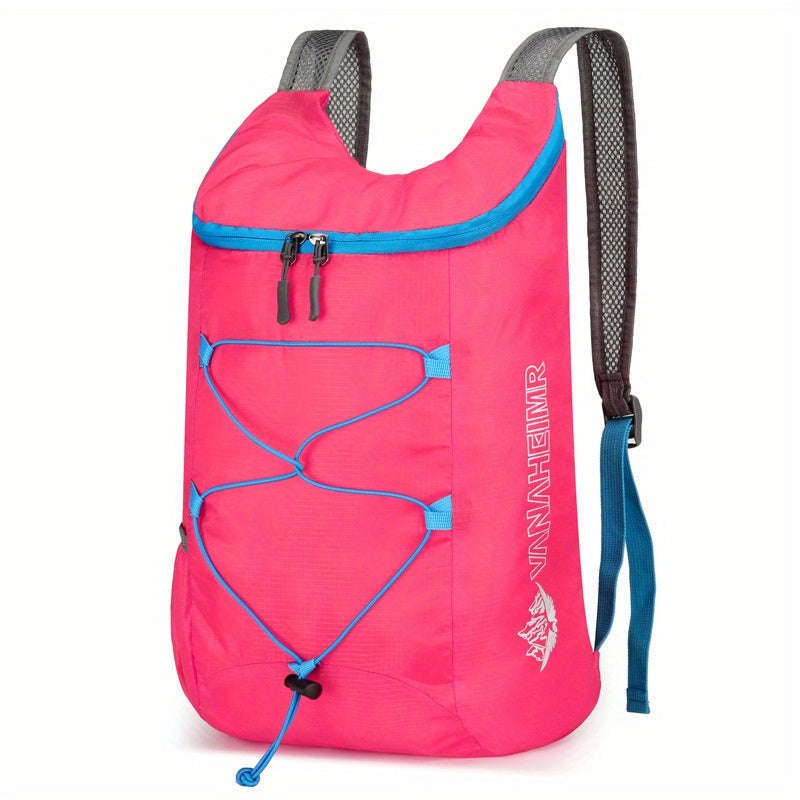 Ultralight durable foldable backpack for hiking cycling and traveling adjustable shoulder straps