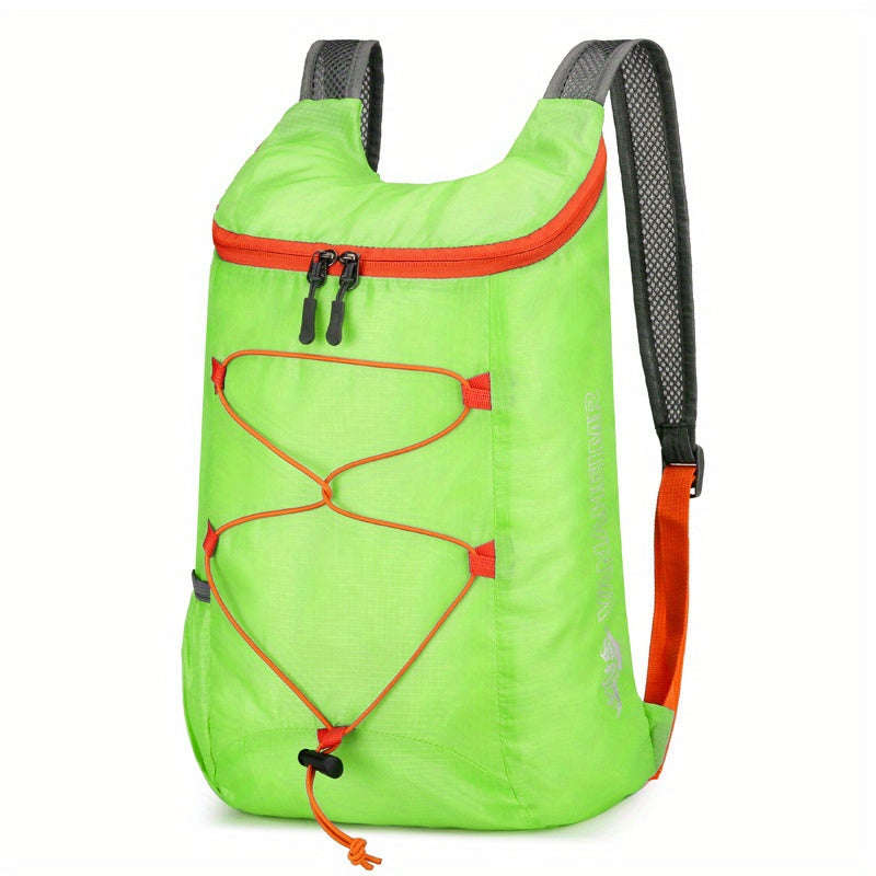 1pc Ultralight Durable Foldable Backpack For Hiking Cycling And Traveling Adjustable Shoulder Straps