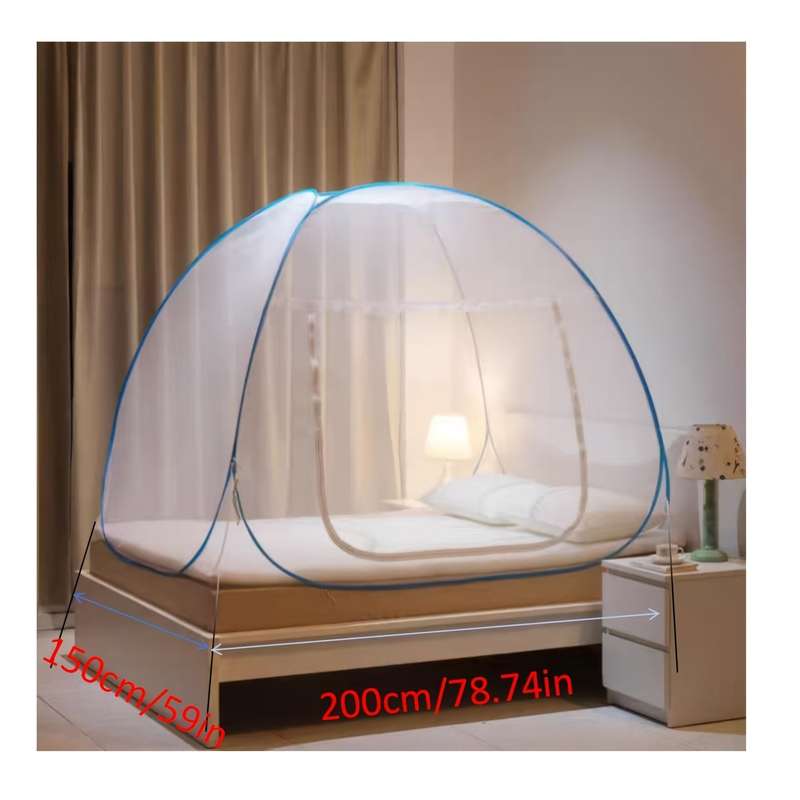150cm x 200cm Pop-Up Mosquito Net Tent Portable Double Door Zipper Separate From The B