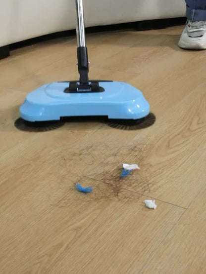 3-In-1 Manual Push Broom - Multi-Function Cleaning Tool With Sweeping And Mopping Functions - Spiral