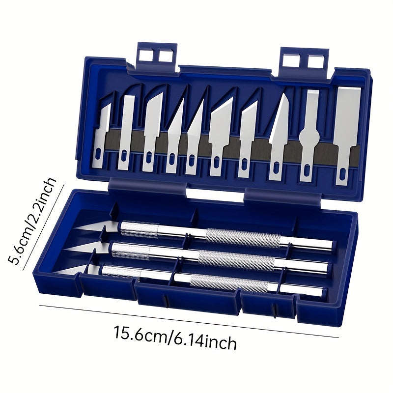13pcs Metal Carving Knife Pen Art Seal Cutting Manual Combination Paper Cuttings Non-Slip Gadget DIY