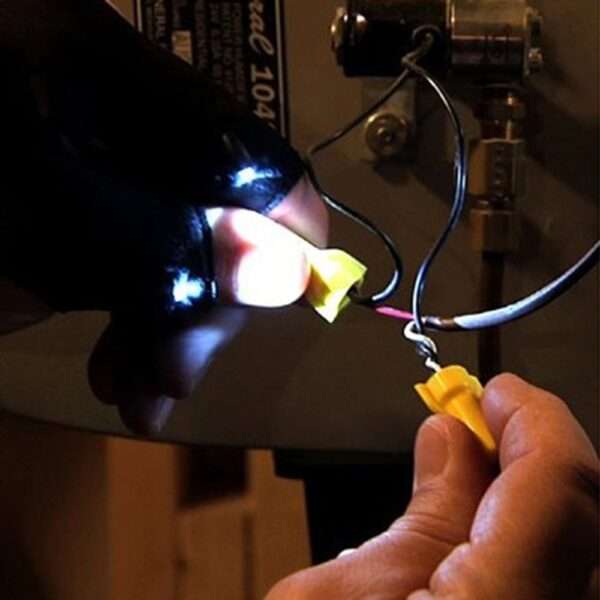 Fingerless LED Flashlight Gloves (Right Hand)