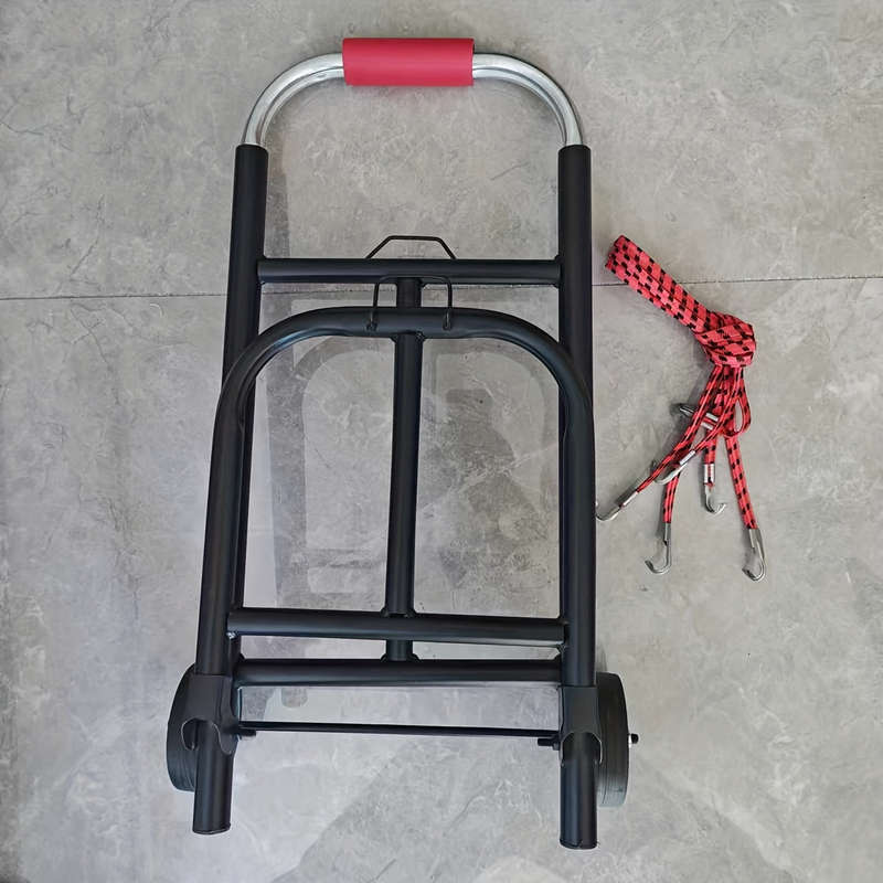 Foldable Trolley Iron Frame With Rubber Wheels Comfortable Handle Durable Material Suitable For