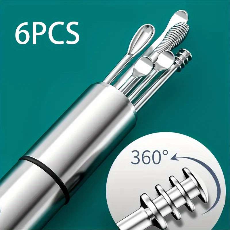 6-Piece Stainless Steel Ear Wax Removal Kit  Gentle And Effective Cleaning Tools