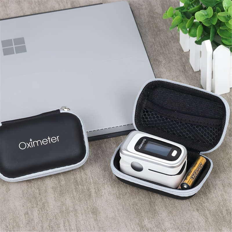 Durable Fingertip Pulse Oximeter Case With Secure Zipper - Portable Protective Blood Oxygen Saturati