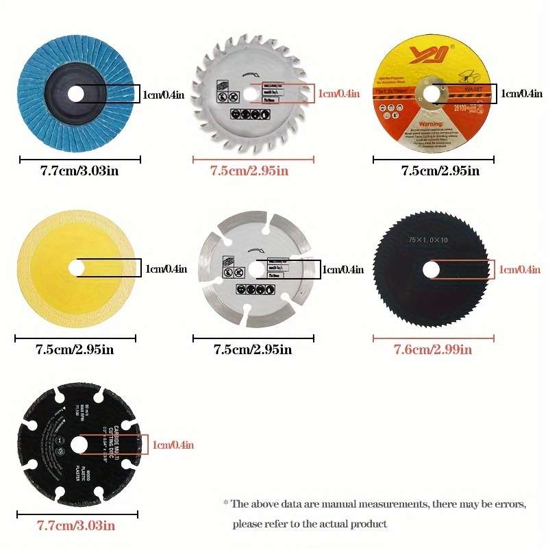 Durable Mini Woodworking Sanding Wheel Set - Great For Gap Cleaning And Polishing Mini Sandpaper 7 P