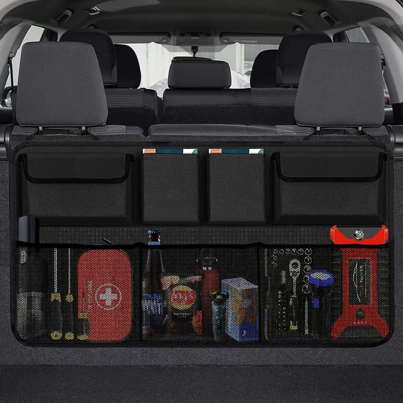 Spacious Oxford Cloth Car Trunk Storage Bag - Durable Hanging Bag For Organized Car Storage - Easy A