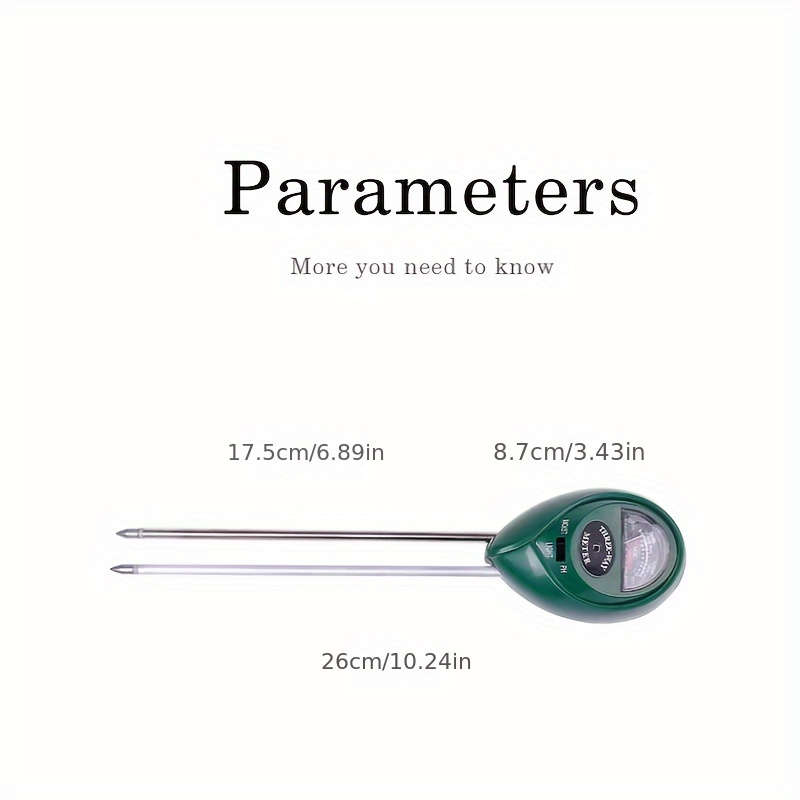 1-Piece Portable 3-In-1 Ph Meter Soil Tester For Testing Soil/Flowers/Lawn/Vegetables