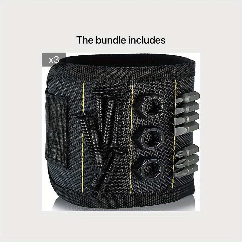 1 Piece Strong Magnetic Tool Wrist Strap Extra Strong Neodymium Magnets Hold Nails Screws