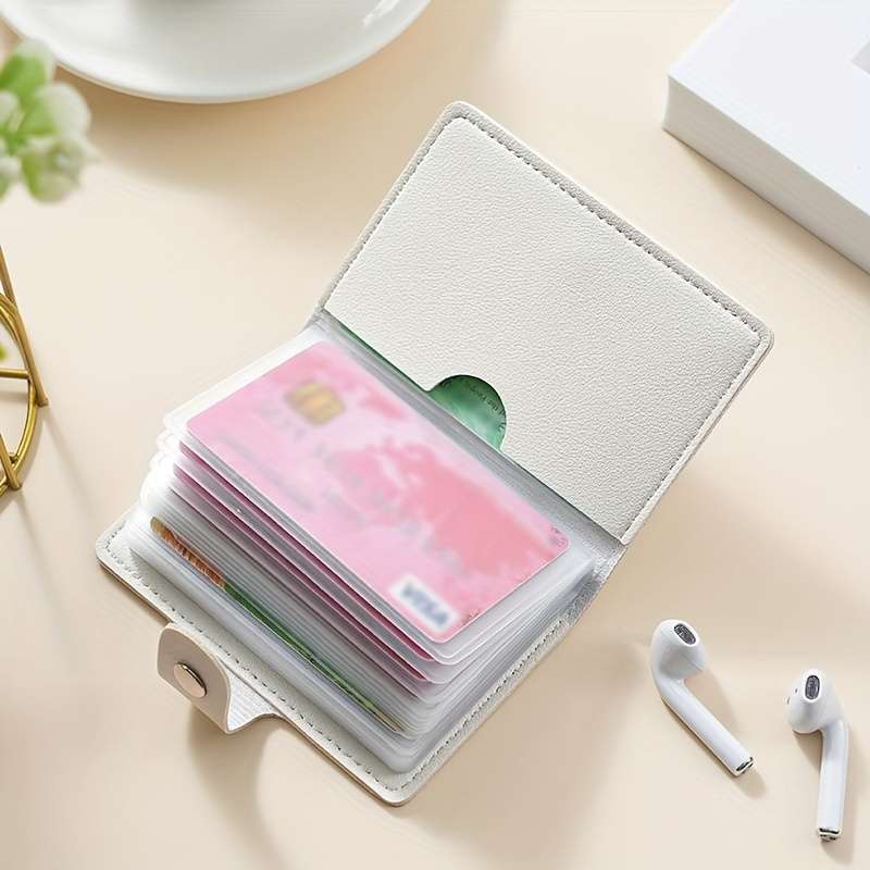 1Pc Cute Cat Cartoon Pattern Card Holder Multi-Slot Card Box Perfect Casual Card Storage Bag