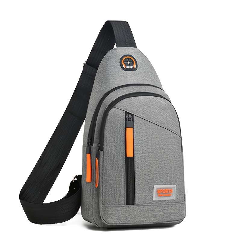 Stylish Black Oxford Canvas Crossbody Bag With Adjustable Shoulder Strap And Zip Closure - Perfect F