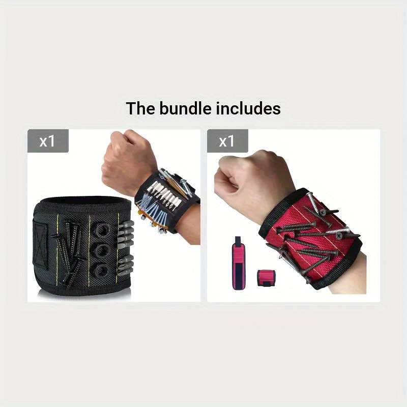 1 Piece Strong Magnetic Tool Wrist Strap Extra Strong Neodymium Magnets Hold Nails Screws
