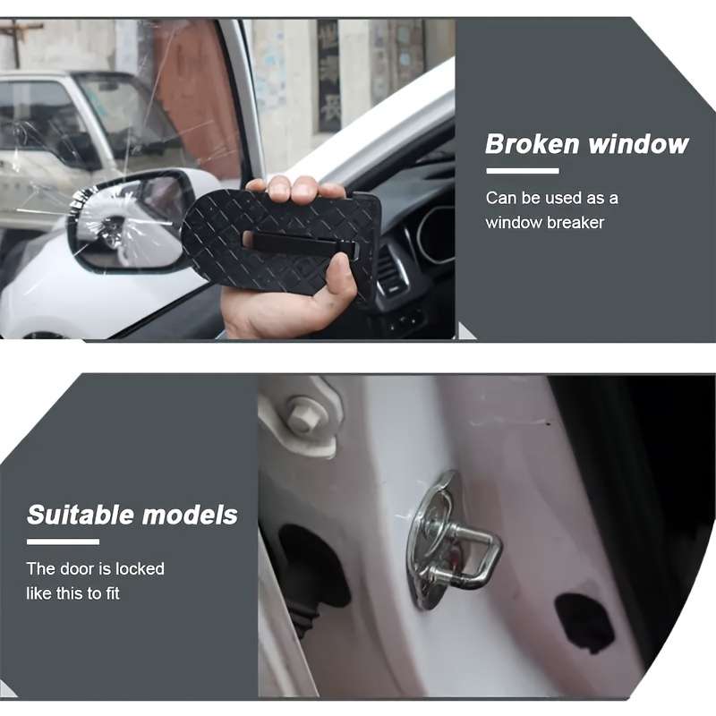 1 Piece Foldable Door Roof Rack - Quick Folding Design With Safety Grip And Emergency Glass Breaker