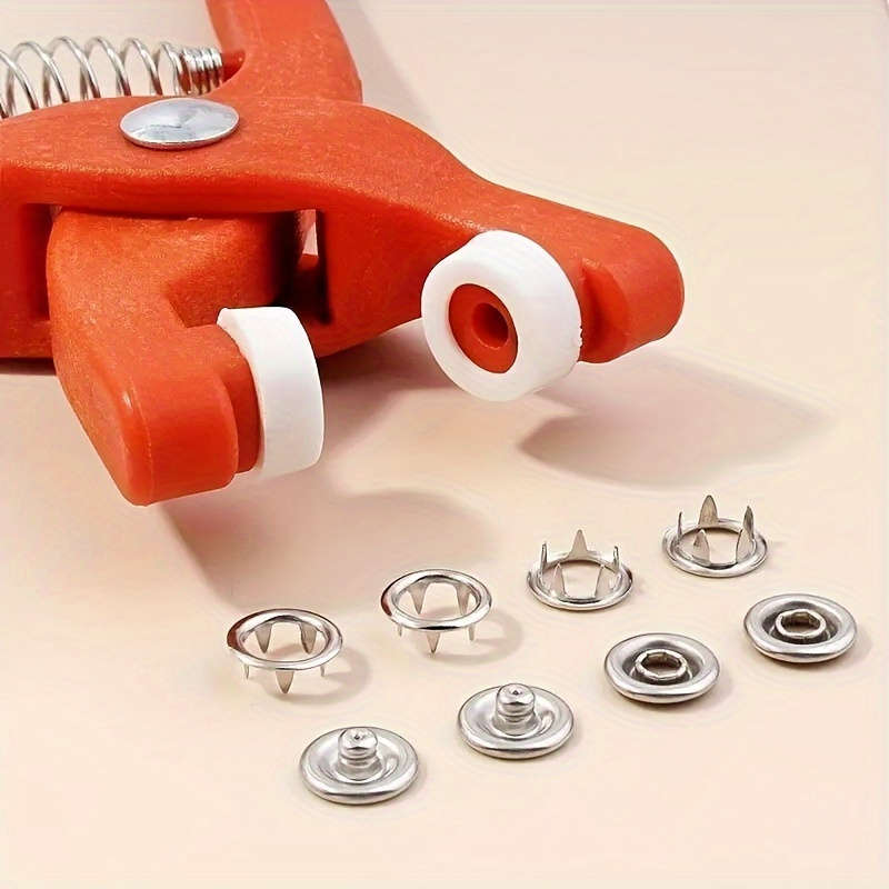50 Sets Snap Button Kit With Manual Pressure Pliers And 50 Snap Buttons And 1 Transparent Box